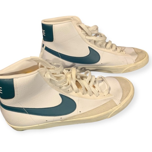 Nike White and Teal High-Tops main image 9